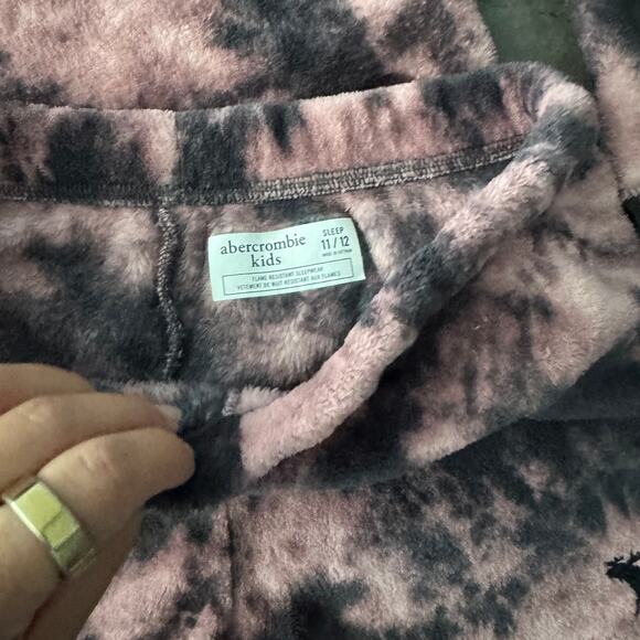 Vintage Y2K Abercrombie Kids Tie Dye Fleece Sweatshirt & Short Sleep Set 11/12 - Picture 3 of 8